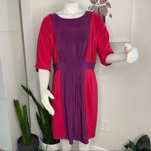 Gabby Skye Color-block Dress with Pockets